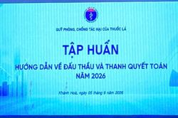 Nâng cao năng lực quản lý tài chính và đấu thầu trong công tác phòng, chống tác hại thuốc lá năm 2026