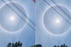 Cận cảnh quầng sáng 22 độ bao vây mặt trời: Nhiều người dân lo lắng, nhà khoa học lý giải gì?