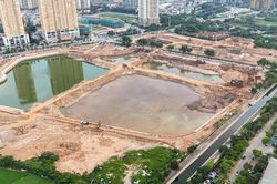 Loạt hồ điều hòa ở Hà Nội dần lộ diện trước mùa mưa