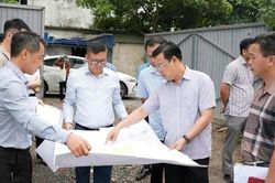Lãnh đạo xã Hoài Đức kiểm tra công tác GPMB tại một số dự án trọng điểm