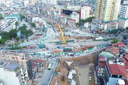 Hà Nội: Đường Vành đai 1 đoạn Hoàng Cầu - Voi Phục dần lộ diện