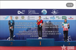 Diệp Thị Hương giành 3 huy chương vàng giải canoeing trẻ châu Á 2026