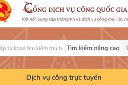 Cổng Dịch vụ công quốc gia có 10 danh mục dữ liệu dùng chung