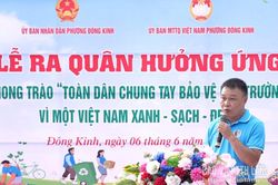Phường Đông Kinh ra quân hưởng ứng phong trào 'Toàn dân chung tay bảo vệ môi trường, vì một Việt Nam xanh - sạch - đẹp'