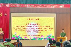 Xã Bảo Hà ra quân cao điểm tấn công, trấn áp tội phạm về ma túy