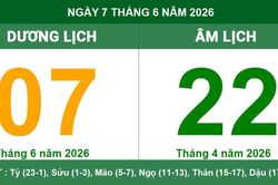 Âm Dương lịch ngày 7/6/2026: Lưu ý quan trọng về ngày Tam Nương và giờ hoàng đạo
