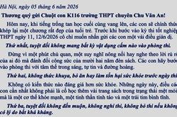 Hiệu trưởng Trường chuyên Chu Văn An xưng 'chuột mẹ', gửi thư động viên học trò trước kỳ thi tốt nghiệp trung học phổ thông