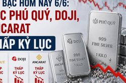 Giá bạc hôm nay 6/6: Bạc Phú Quý, Doji, Ancarat, Sacombank-SBJ thấp kỷ lục