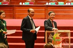 [Ảnh] Đại hội đại biểu toàn quốc Hội Nông dân Việt Nam lần thứ IX tiến hành công tác nhân sự