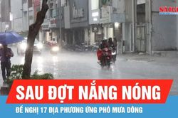 Đề nghị 17 địa phương ứng phó mưa dông sau đợt nắng nóng