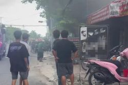 Tưới xăng đốt tiệm giặt, nam thanh niên bị bỏng nặng