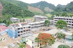 Trường liên cấp nội trú ở Thanh Hóa tăng tốc xây dựng, hiện thực hóa ước mơ của thầy trò vùng biên