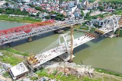 Dự án cầu Đuống mới băng băng về đích sau gần 3 năm thi công