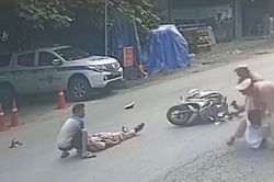 Tạm giữ 2 đối tượng tông Trung tá CSGT nhập viện