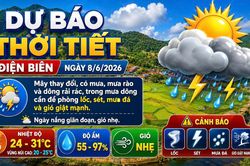 Bản tin Dự báo thời tiết ngày 8/6/2026