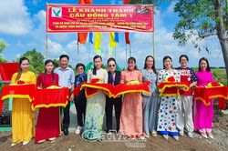 Khánh thành cầu Đồng Tâm 1, kết nối giao thông 3 ấp ở xã Long Điền