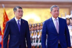 Thủ tướng Lê Minh Hưng chủ trì lễ đón Thủ tướng Campuchia Hun Manet