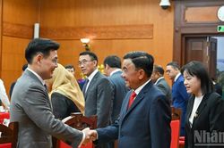 [Ảnh] Thường trực Ban Bí thư Trần Cẩm Tú tiếp các Trưởng đoàn chính đảng các nước ASEAN