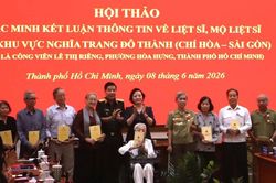 Đẩy nhanh xác minh, tìm kiếm mộ liệt sĩ tập thể tại Công viên Lê Thị Riêng