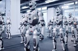 Kinh ngạc tốc độ xuất xưởng robot hình người của một nhà máy Trung Quốc