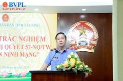 VKSND tỉnh Tây Ninh thi tìm hiểu Nghị quyết 57-NQ/TW và Luật An ninh mạng