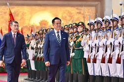 Thủ tướng Lê Minh Hưng chủ trì lễ đón Thủ tướng Thái Lan