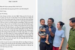 Du khách gửi thư cảm ơn Công an phường Pleiku sau khi tìm được con bị lạc