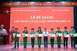 79 học viên hoàn thành lớp Trung cấp Lý luận chính trị khóa 33
