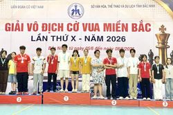 Cao Bằng giành 20 huy chương tại Giải vô địch Cờ vua miền Bắc lần thứ X năm 2026