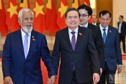 [Ảnh] Chủ tịch Quốc hội Trần Thanh Mẫn hội kiến Thủ tướng Timor-Leste Kay Rala Xanana Gusmao