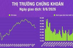 [Infographic] Thị trường chứng khoán 9/6: Thị trường phục hồi nhẹ, thanh khoản thị trường giảm