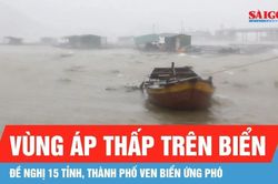Đề nghị 15 tỉnh, thành phố ven biển ứng phó vùng áp thấp trên biển