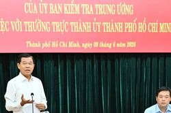 Ủy ban Kiểm tra Trung ương làm việc với Thường trực Thành ủy TPHCM