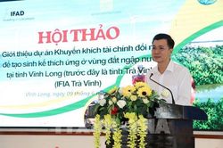 Vĩnh Long triển khai dự án 65 tỷ đồng hỗ trợ sinh kế thích ứng khí hậu