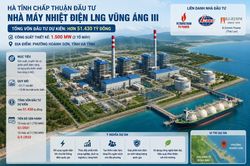 Hà Tĩnh chấp thuận dự án Nhà máy nhiệt điện LNG Vũng Áng III hơn 51.430 tỷ đồng