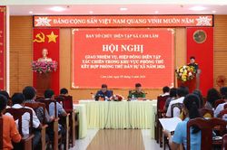 Hội nghị giao nhiệm vụ, hiệp đồng diễn tập tác chiến trong khu vực phòng thủ xã Cam Lâm năm 2026