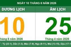 Lịch Âm Dương ngày 10/6/2026: Ngày Tốc Hỷ thuận lợi cho khởi đầu mới