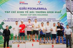 Sôi động Giải Pickleball Tạp chí Kinh tế Môi trường Open 2026 tranh cúp Win Holdings