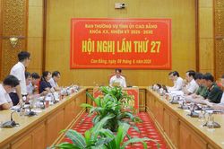Hội nghị lần thứ 27 Ban Thường vụ Tỉnh ủy khóa XX, nhiệm kỳ 2025 - 2030