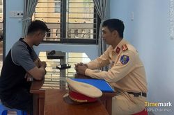 Tài xế xe tải vượt ẩu, tông gãy gác chắn đường sắt ở Quảng Ngãi