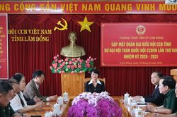 MTTQ Việt Nam tỉnh Lâm Đồng gặp mặt các đại biểu dự Đại hội Cựu chiến binh toàn quốc lần thứ VIII