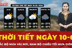 Thời tiết ngày 10-6: Bắc Bộ có mưa vài nơi, Nam Bộ chiều tối mưa giông