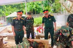 Đẩy nhanh tiến độ lấy mẫu hài cốt liệt sĩ tại Nghĩa trang Liệt sĩ xã Tuần Giáo