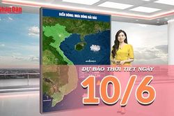 [Video] Dự báo thời tiết ngày 10/6/2026: Mưa dông tiếp diễn ở Bắc Bộ và Trung Bộ, thời tiết dịu mát