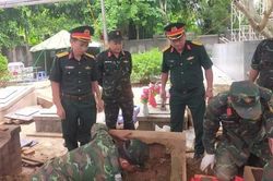 Đẩy nhanh tiến độ lấy mẫu hài cốt liệt sĩ tại nghĩa trang liệt sĩ Tuần Giáo