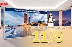 [Video] Dự báo thời tiết đêm nay và ngày mai ngày 11/6/2026: Bắc Bộ giảm mưa, Trung Bộ và Nam Bộ vẫn có mưa dông rải rác