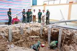 Thi công công trình ở bệnh viện, phát hiện 4 hài cốt liệt sĩ