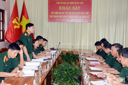 Ban chỉ đạo xây dựng Đề án 1496 Bộ Quốc phòng khảo sát tại tỉnh Quảng Ngãi