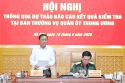 Thông qua dự thảo báo cáo kết quả kiểm tra tại Ban Thường vụ Quân ủy Trung ương