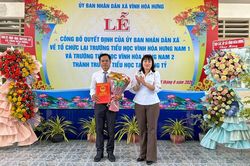 Xã Vĩnh Hòa Hưng thành lập Trường Tiểu học Tạ Quang Tỷ